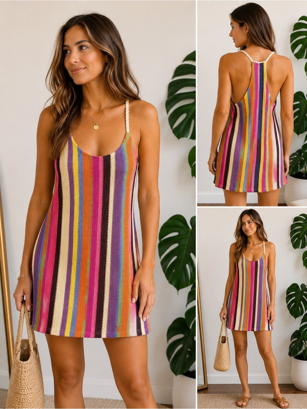 Women’s Multicolor Stripe Dress size L
